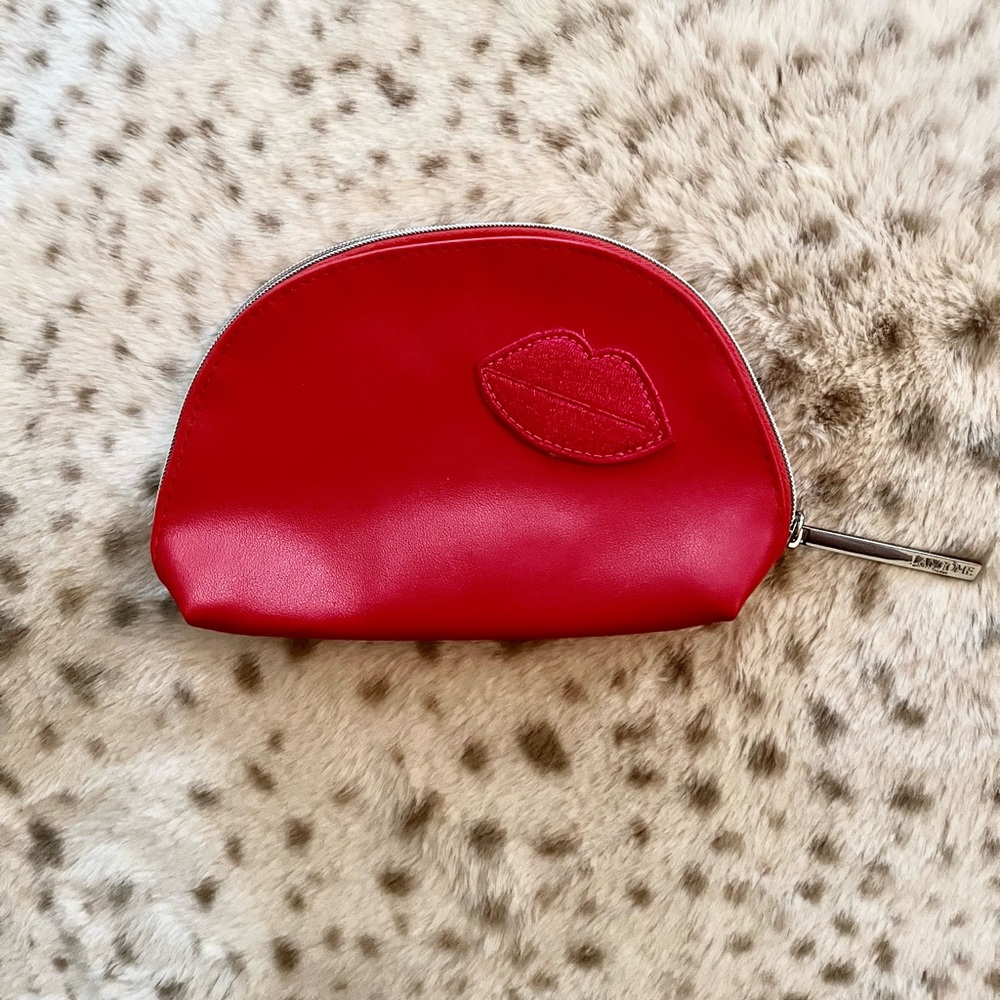 💋NWOT Lancôme Red Makeup Bag with Lips💋 - Picture 2 of 9
